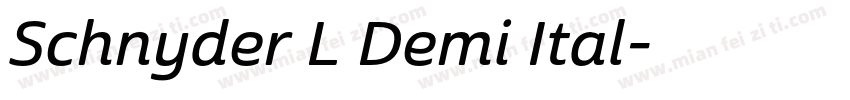 Schnyder L Demi Ital字体转换